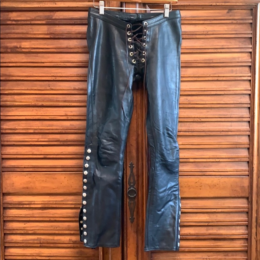 VINTAGE MOTO LEATHER PANTS